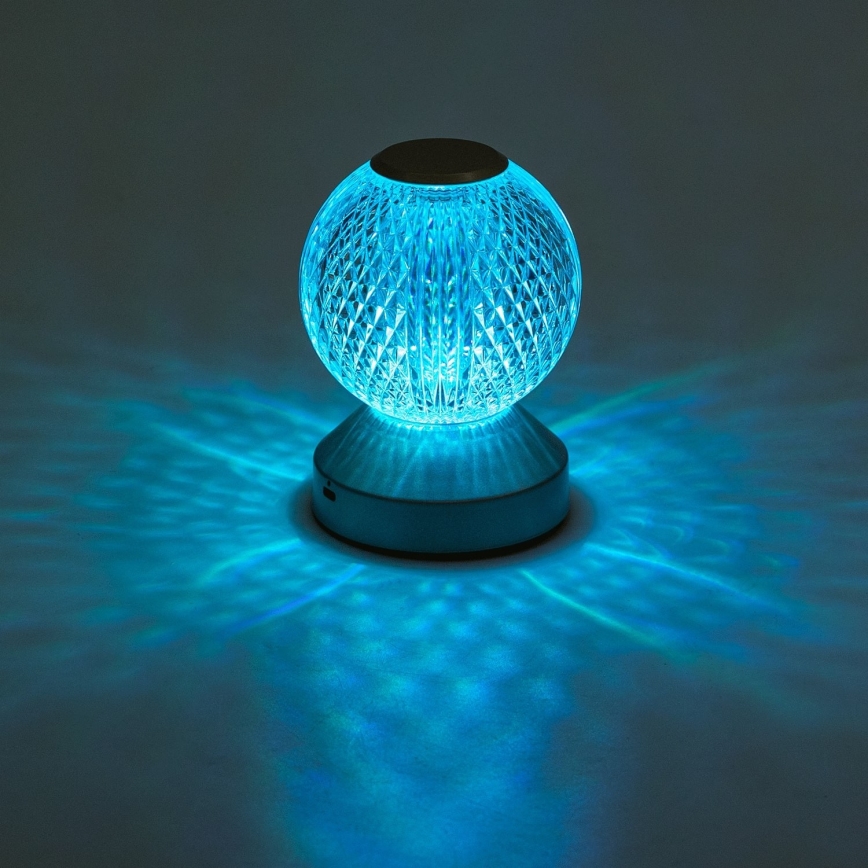 Aigostar - LED bordlampe m. RGB-farver dæmpbar + genopladelig LED/1W/5V 1800 mAh 13,5 cm + fjernbetjening