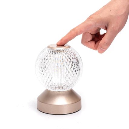 Aigostar - LED bordlampe m. RGB-farver dæmpbar + genopladelig LED/1W/5V 1800 mAh 13,5 cm + fjernbetjening
