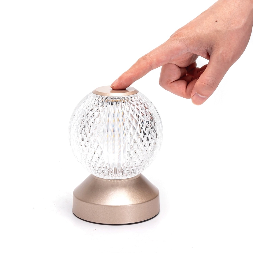 Aigostar - LED bordlampe m. RGB-farver dæmpbar + genopladelig LED/1W/5V 1800 mAh 13,5 cm + fjernbetjening