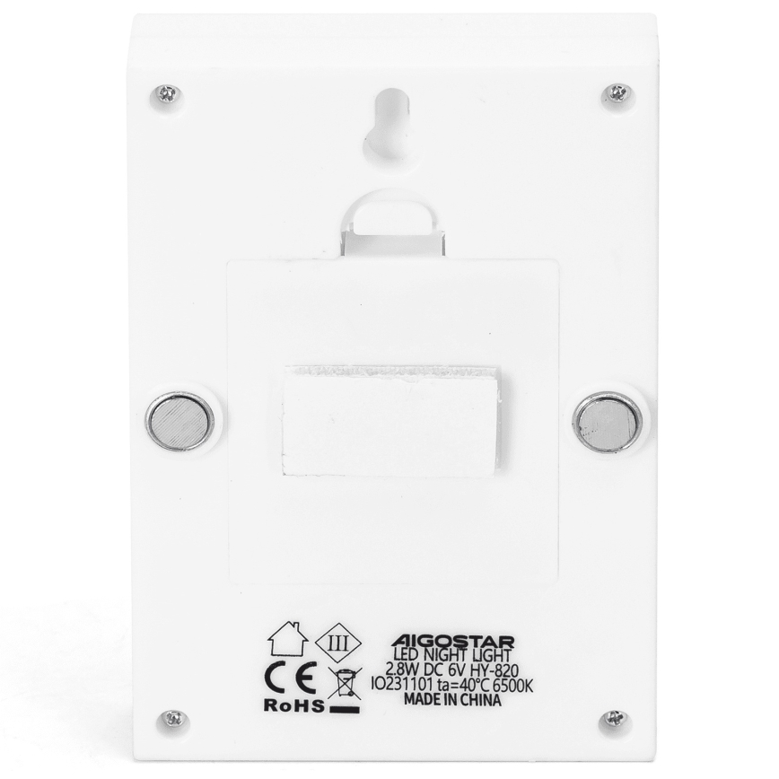 Aigostar - LED bærbar natlampe LED/4xAAA 6500K
