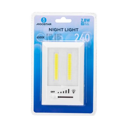 Aigostar - LED bærbar natlampe LED/4xAAA 6500K