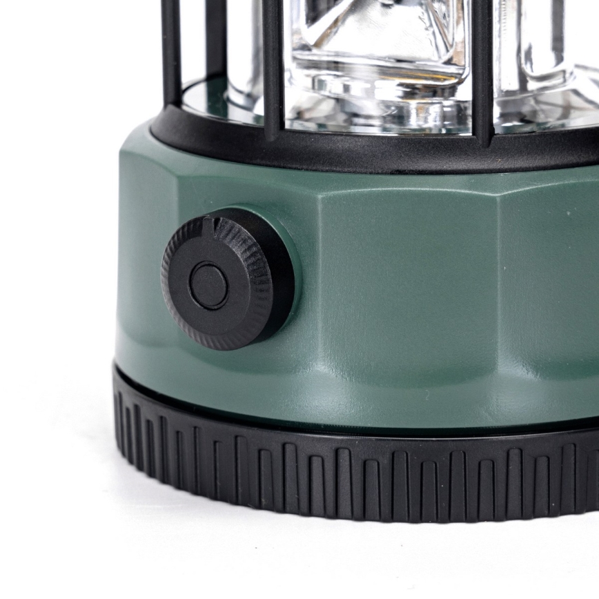 Aigostar - LED campinglygte dæmpbar LED/3xAA grøn 17,5 cm