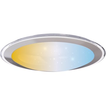 Aigostar - LED Dimmbar Hængelampe LED/30W/230V 2700-6500K Ø 42,9 cm krom + fjernbetjening