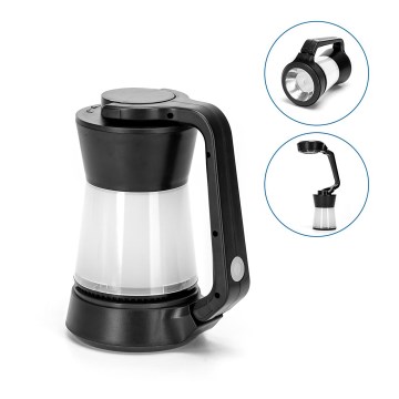 Aigostar - LED Dæmpbar Campinglampe 3-i-1 LED/3xAA sort