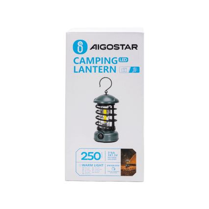 Aigostar - LED dæmpbar campinglampe LED/3xAA grøn 18 cm