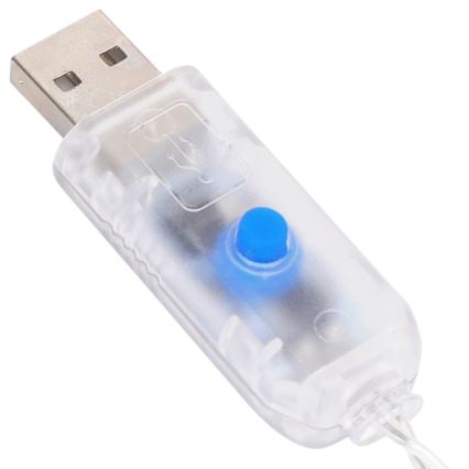 Aigostar - LED dæmpbar julelyskæde 300xLED/8 funktioner USB 6x3m multifarvet + fjernbetjening