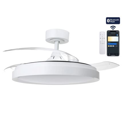 Aigostar - LED-dæmpbar loftventilator LED/50W/230V 2700-6500K Ø 106 cm hvid + fjernbetjening