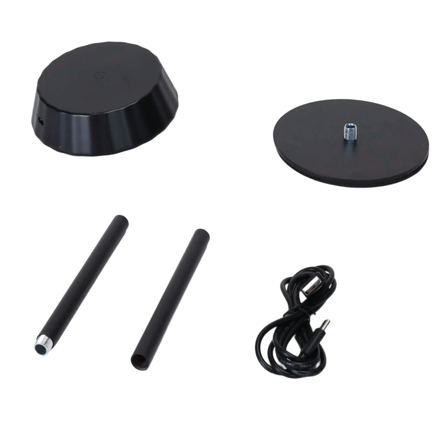 Aigostar - AMBIENT dæmpbar LED-bordlampe LED/2,4W/5V 3000-6500K sort 2000 mAh
