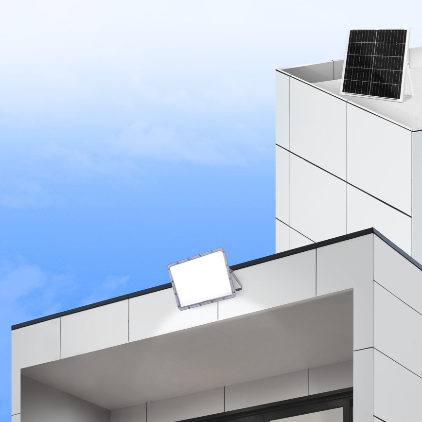 Aigostar - LED dæmpbar solcelleprojektør LED/200W/3,2V IP65 20000 mAh + fjernbetjening