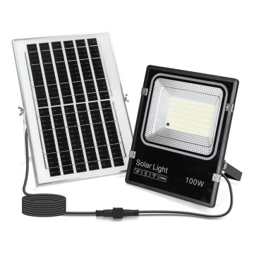 Aigostar - LED dæmpbar solcelleprojektør LED/100W/3,2V 2000mAh 3000K/4000K/6500K IP66 + fjernbetjening