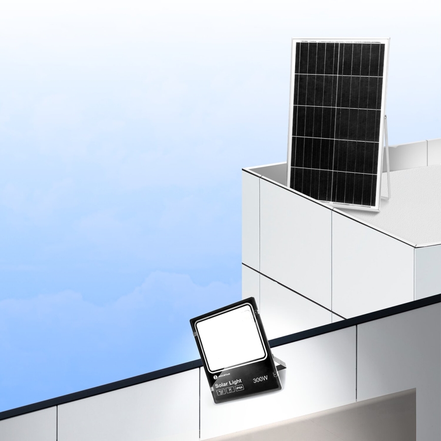 Aigostar - LED dæmpbar solcelleprojektør LED/300W/3,2V IP66 25000 mAh + fjernbetjening