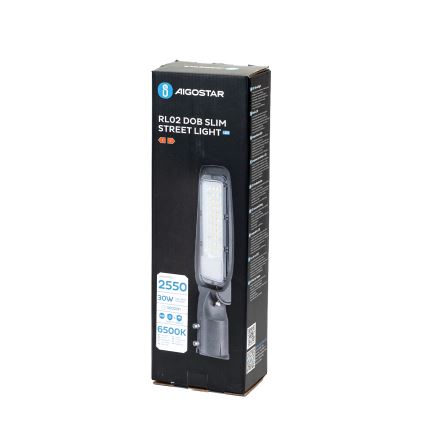 Aigostar - LED gadelampe SLIM LED/30W/230V 6500K IP65