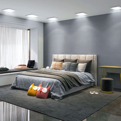 Aigostar - LED indbygningsarmatur LED/12W/230V 6500K 17,5x17,5 cm hvid