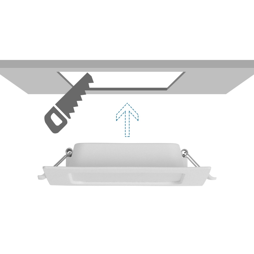 Aigostar - LED-indbygningsarmatur LED/9W/230V 4000K 14,5x14,5 cm hvid