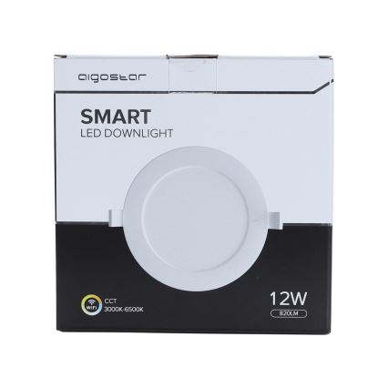 Aigostar - LED indbygningslampe dæmpbar 12W/230V diam. 17 cm Wi-Fi