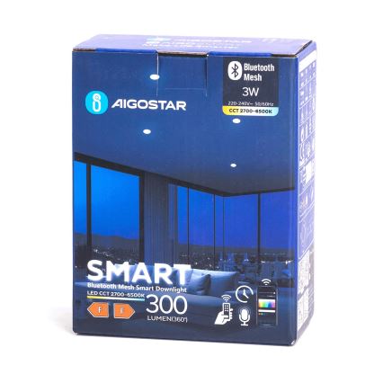 Aigostar - LED indbygningslampe dæmpbar MESH/3W/230V 2700-6500K hvid