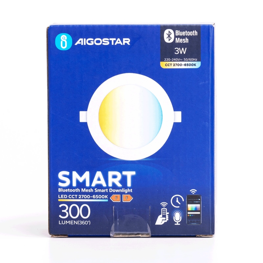 Aigostar - LED indbygningslampe dæmpbar MESH/3W/230V 2700-6500K hvid