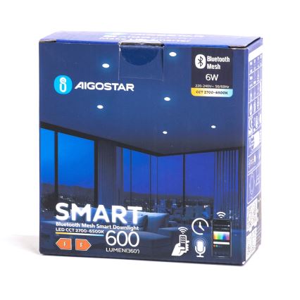 Aigostar - LED Udendørs dæmpbar Indbygningslampe MESH LED/6W/230V 2700-6500K IP44 hvid
