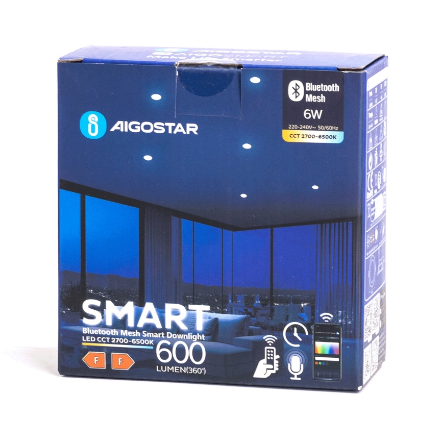 Aigostar - LED Udendørs dæmpbar Indbygningslampe MESH LED/6W/230V 2700-6500K IP44 hvid