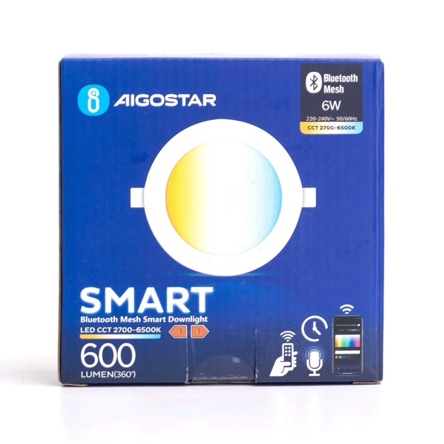 Aigostar - LED Udendørs dæmpbar Indbygningslampe MESH LED/6W/230V 2700-6500K IP44 hvid