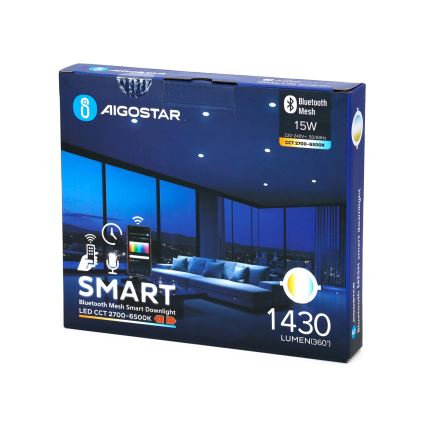 Aigostar - LED indbygningslampe dæmpbar MESH LED/15W/230V 2700-6500K diameter 17 cm