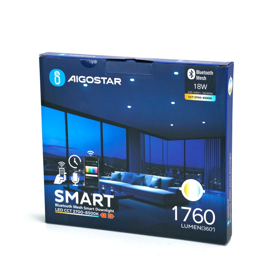 Aigostar - LED indbygningslampe dæmpbar MESH LED/18W/230V 2700-6500K diameter 23 cm