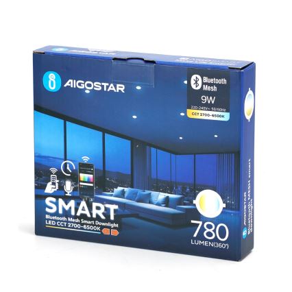 Aigostar - LED indbygningslampe dæmpbar MESH LED/9W/230V 2700-6500K diameter 14,5 cm