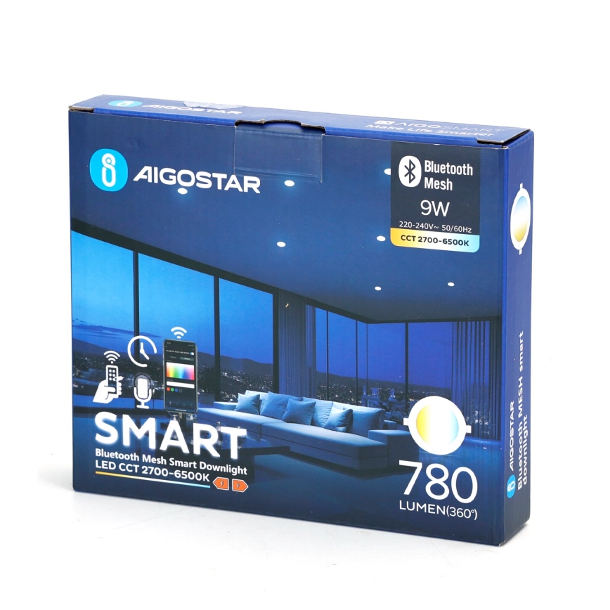 Aigostar - LED indbygningslampe dæmpbar MESH LED/9W/230V 2700-6500K diameter 14,5 cm