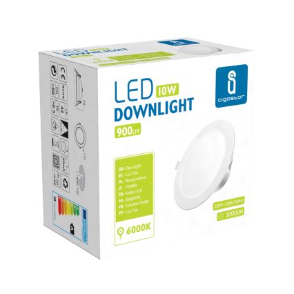 Aigostar - LED indbygningslampe til badeværelse LED/10W/230V 6000K IP44 diameter 11,5 cm hvid