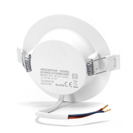 Aigostar - LED indbygningslampe LED/4W/230V 4000K diameter 9,8 cm hvid