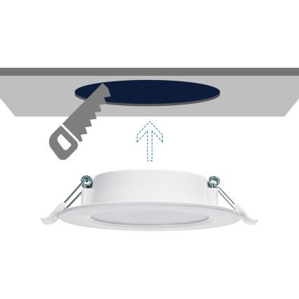 Aigostar - LED indbygningslampe LED/6W/230V 3000K diameter 11,8 cm hvid