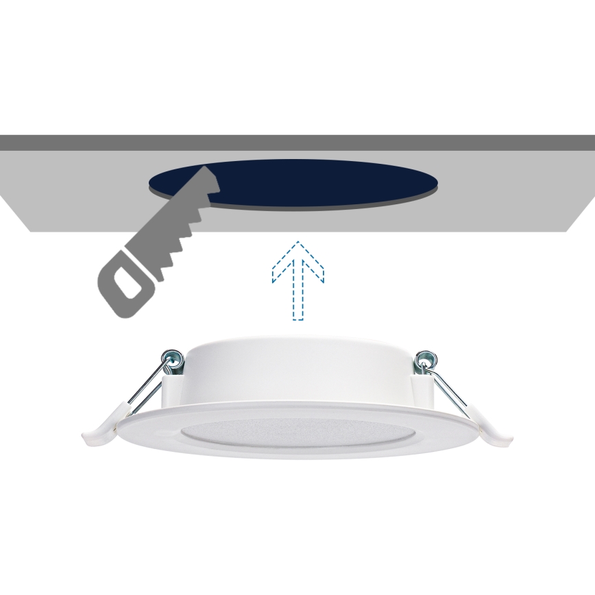 Aigostar - LED indbygningslampe LED/6W/230V 3000K diameter 11,8 cm hvid