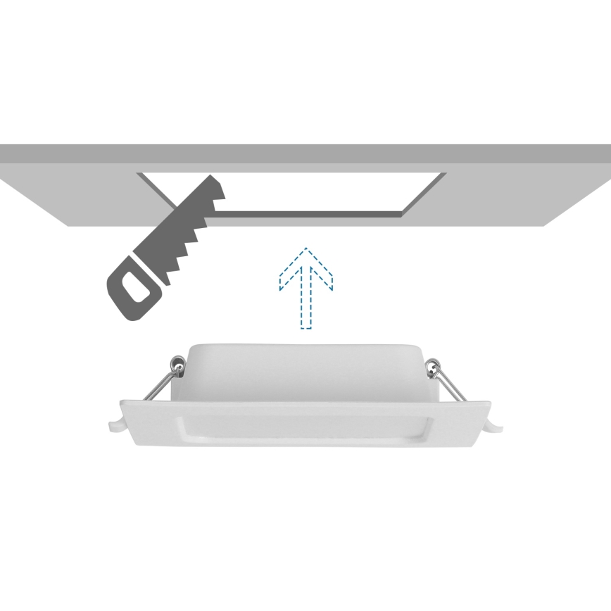 Aigostar - LED Indbygningslampe LED/6W/230V 6500K 12x12 cm hvid