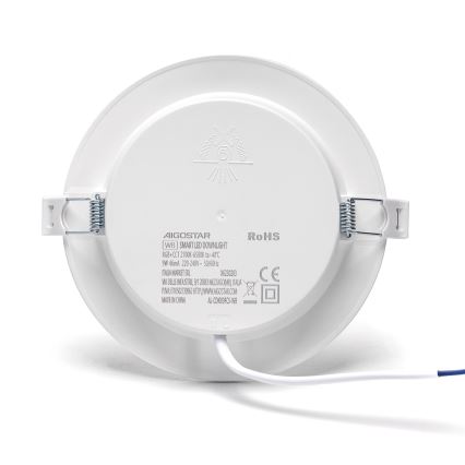 Aigostar - LED indbygningslampe m. RGBW-farver dæmpbar LED/9W/230V 2700-6500K diameter 14,5 cm Wi-Fi