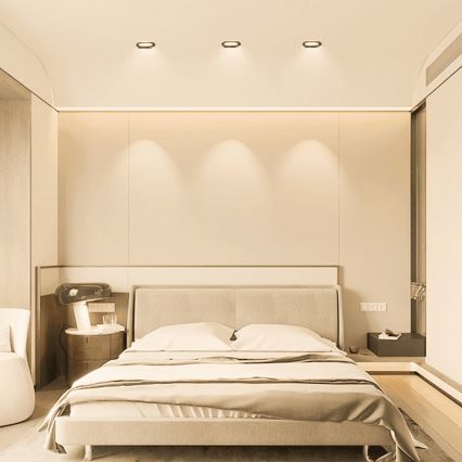 Aigostar - LED indbygningslampe til badeværelse LED/4,8W/230V 3000K sort IP65