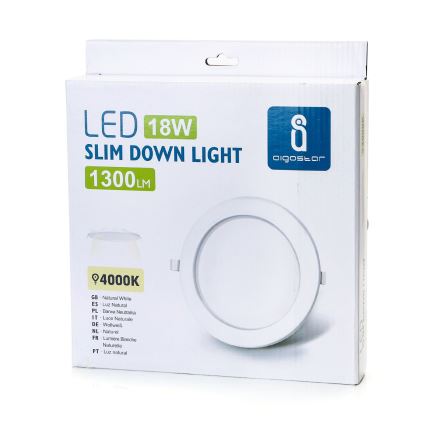 Aigostar - LED indbygningslampe ULTRATHIN LED/18W/230V 4000K hvid