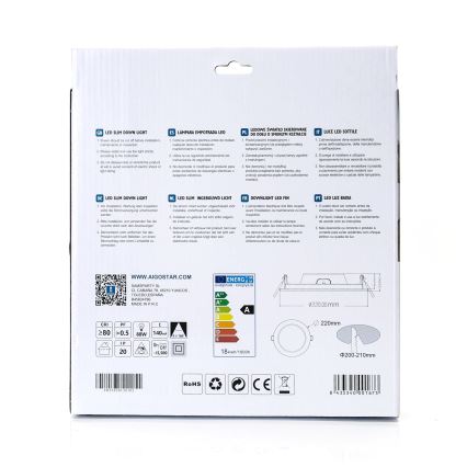 Aigostar - LED indbygningslampe ULTRATHIN LED/18W/230V 4000K hvid