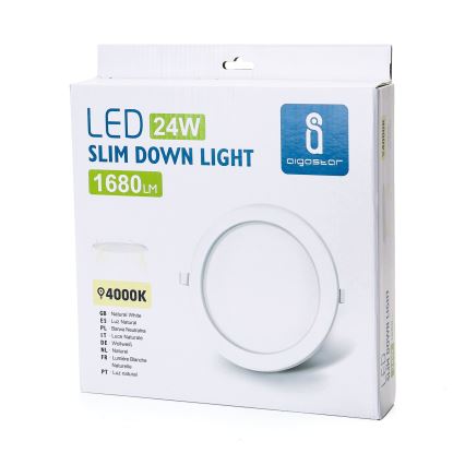 Aigostar - LED indbygningslampe ULTRATHIN LED/24W/230V 4000K hvid