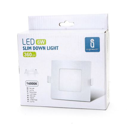 Aigostar - LED indbygningslampe ULTRATHIN LED/6W/230V 6000K hvid