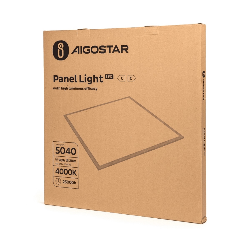 Aigostar - LED indbygningspanel LED/28W/230V 60x60 cm 4000K
