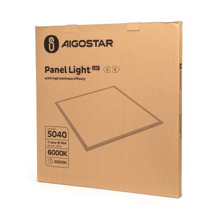 Aigostar - LED indbygningspanel LED/28W/230V 60x60 cm 6000K