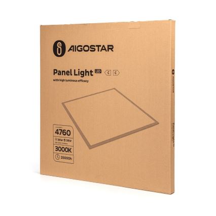 Aigostar - LED indbygningspanel LED/28W/230V 62x62 cm 3000K