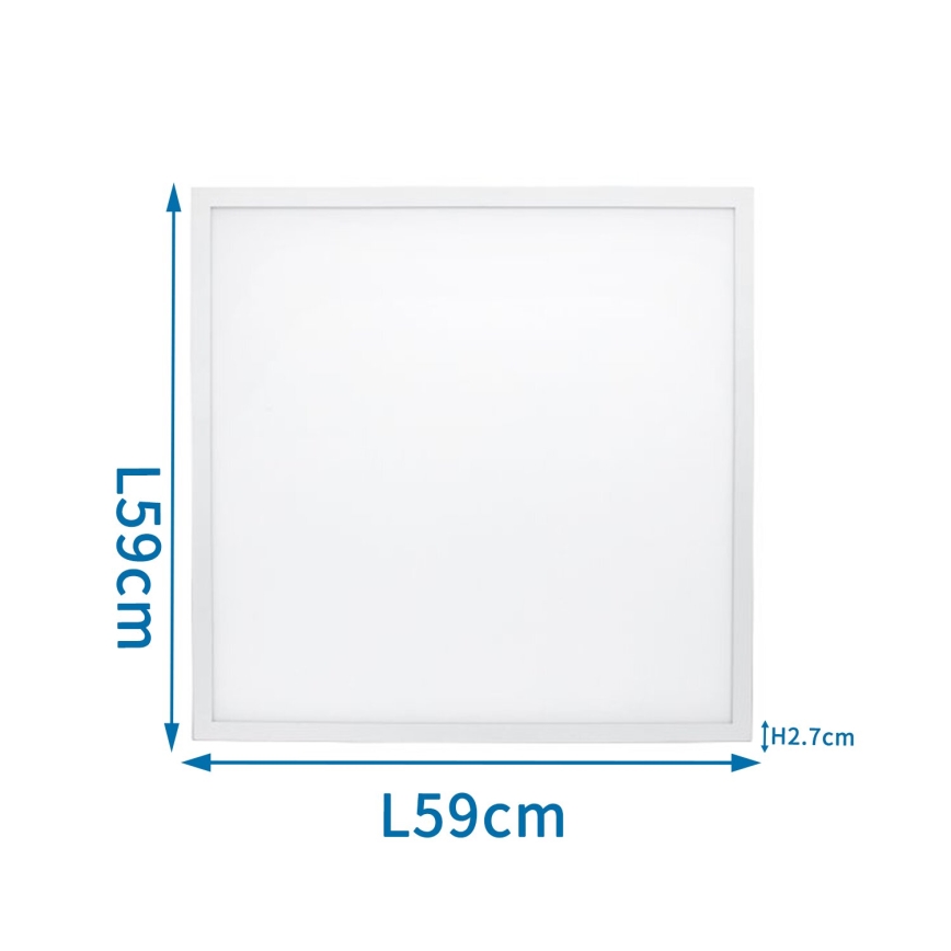 Aigostar - LED indbygningspanel LED/40W/230V 3000K/4000K/6500K 60x60cm hvid