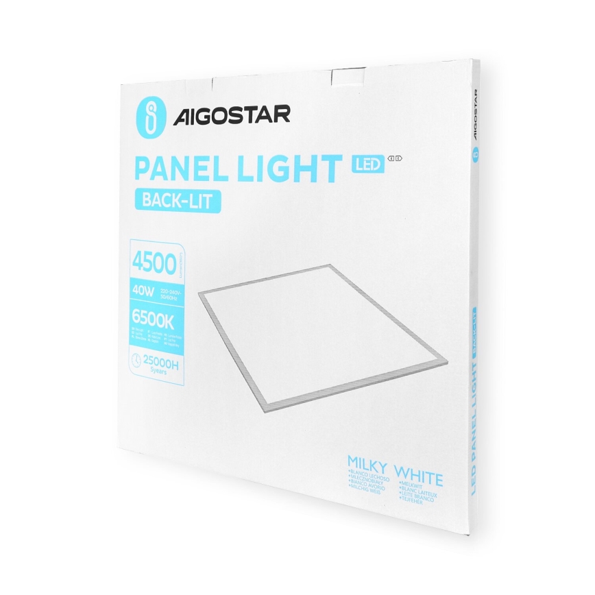 Aigostar - LED indbygningspanel LED/40W/230V 6500K 60x60 cm hvid