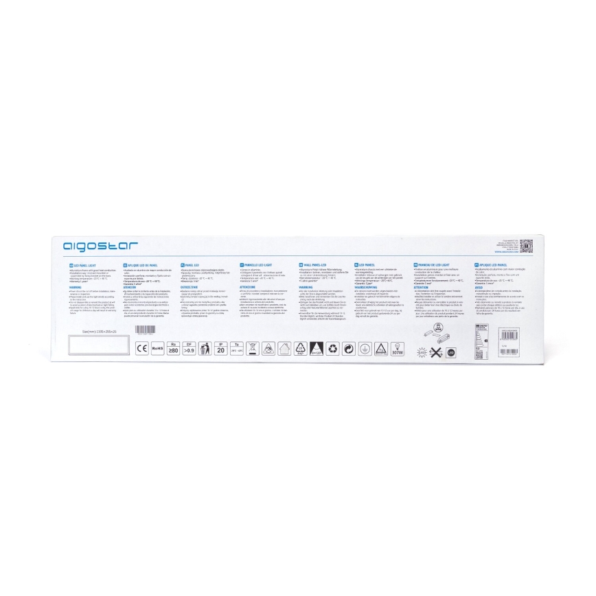 Aigostar - LED indbygningspanel LED/50W/230V 6500K 120x30cm hvid