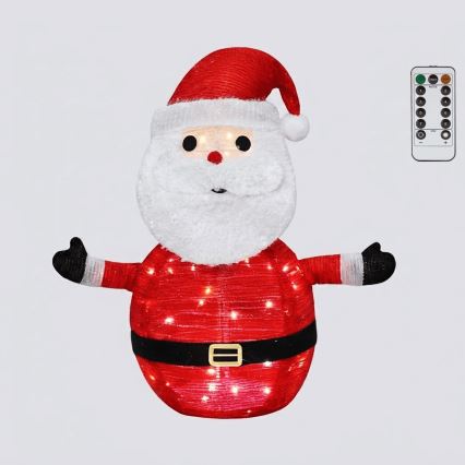 Aigostar - LED udendørs juledekoration 50xLED/3xAA 0,7m IP44 kold hvid Santa Claus