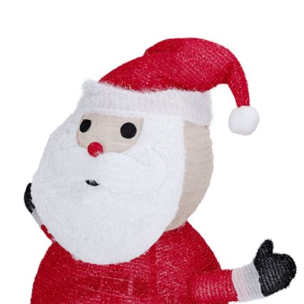Aigostar - LED udendørs juledekoration 50xLED/3xAA 0,7m IP44 kold hvid Santa Claus