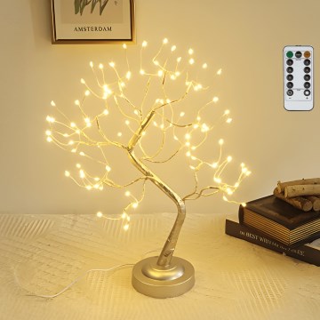 Aigostar - LED-juledekoration 108 LED/3xAA/8 funktioner 45 cm varm hvid