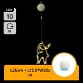 Aigostar - LED-juledekoration 10xLED/3xAAA Julemand 20 cm