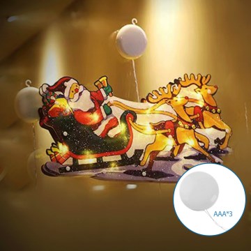 Aigostar - LED juledekoration LED/3xAAA Julemand med rensdyr 13,4cm